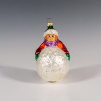 Christopher Radko Ornament, Snowballing, Boy with Snowball