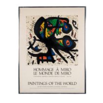 Joan Miro (After) Original Color Lithograph Exhibition Poster