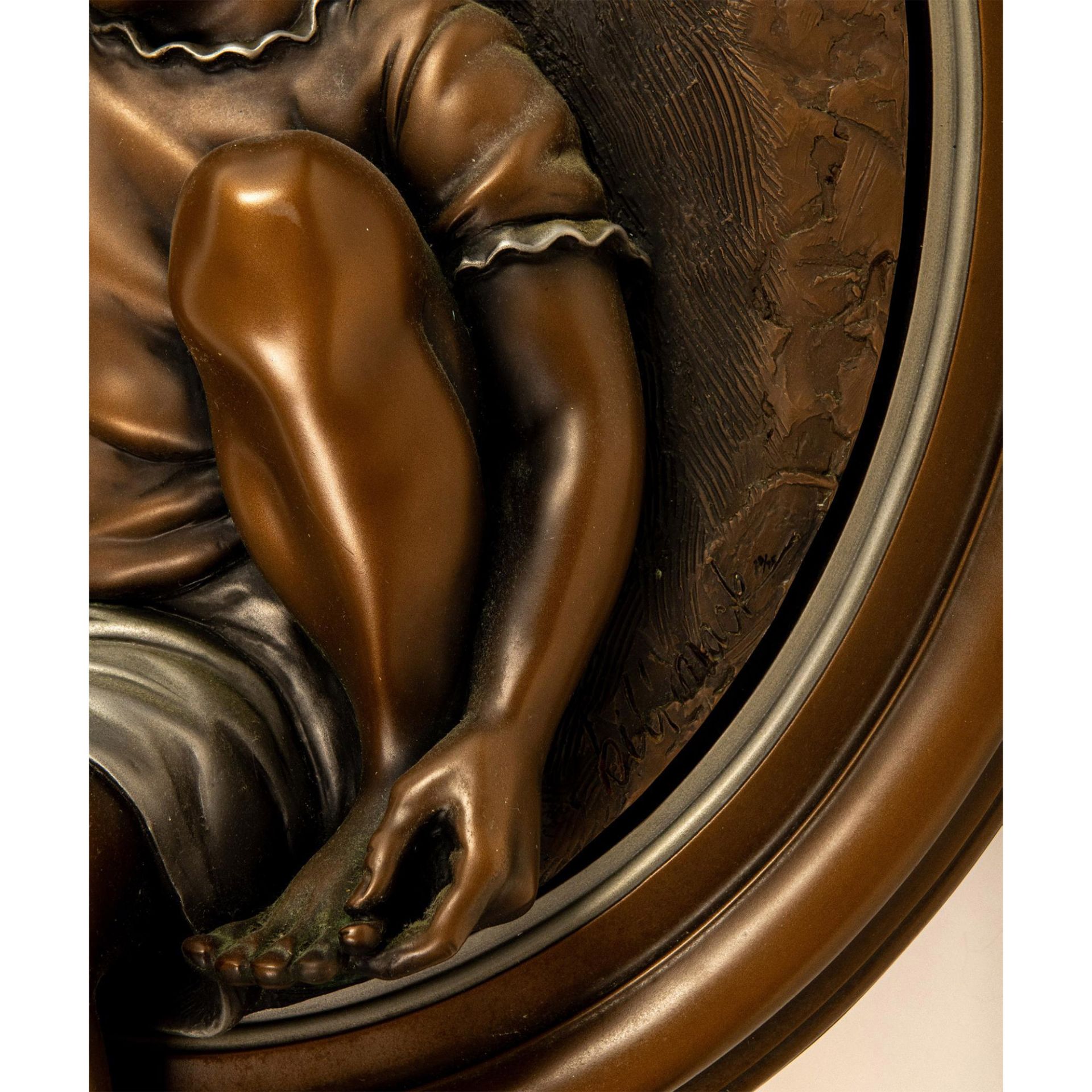 Bill Mack, High Relief Bronze Sculpture, Young Child, Signed - Image 5 of 7