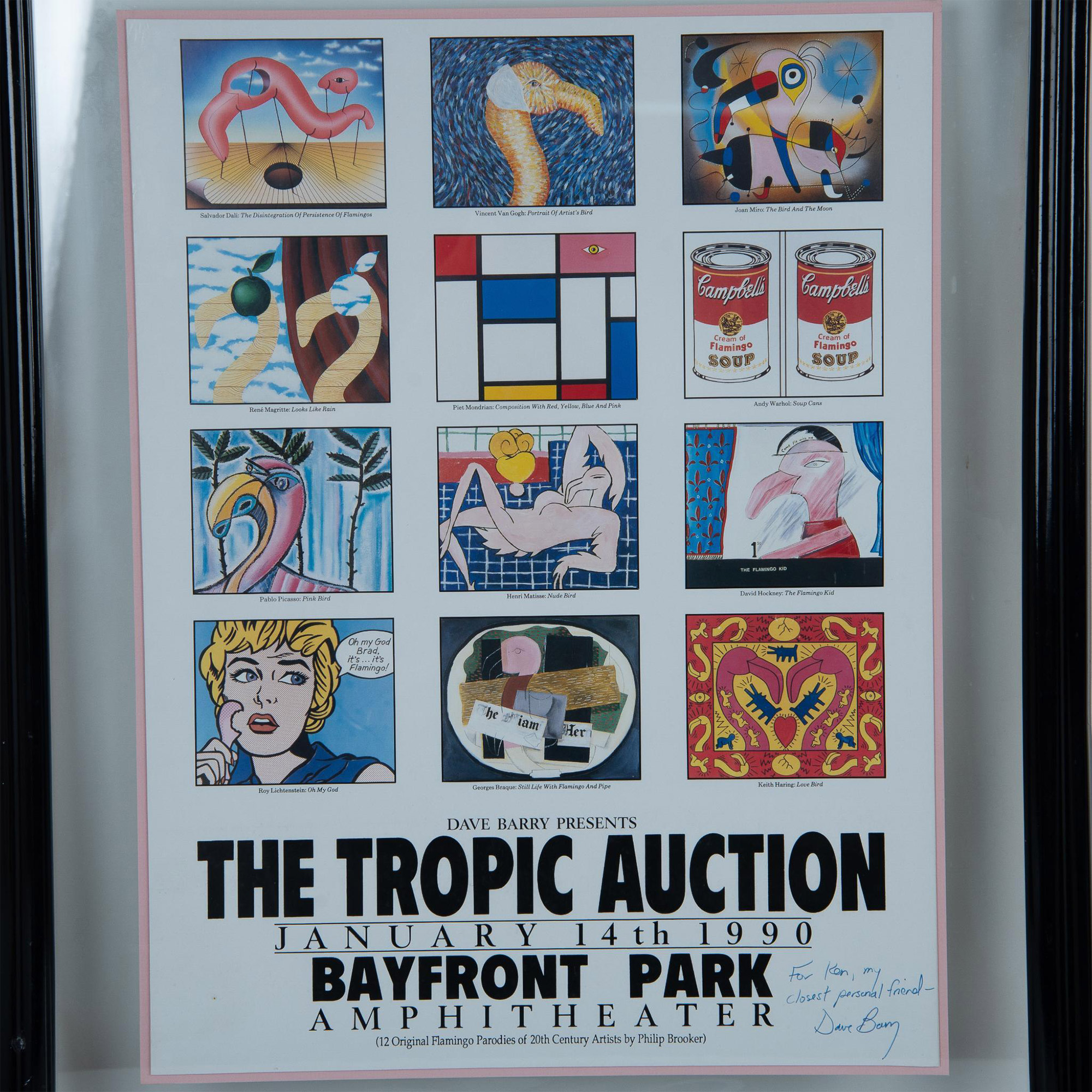 Philip Brooker, The Tropic Auction Flamingo Parody Poster - Image 3 of 4