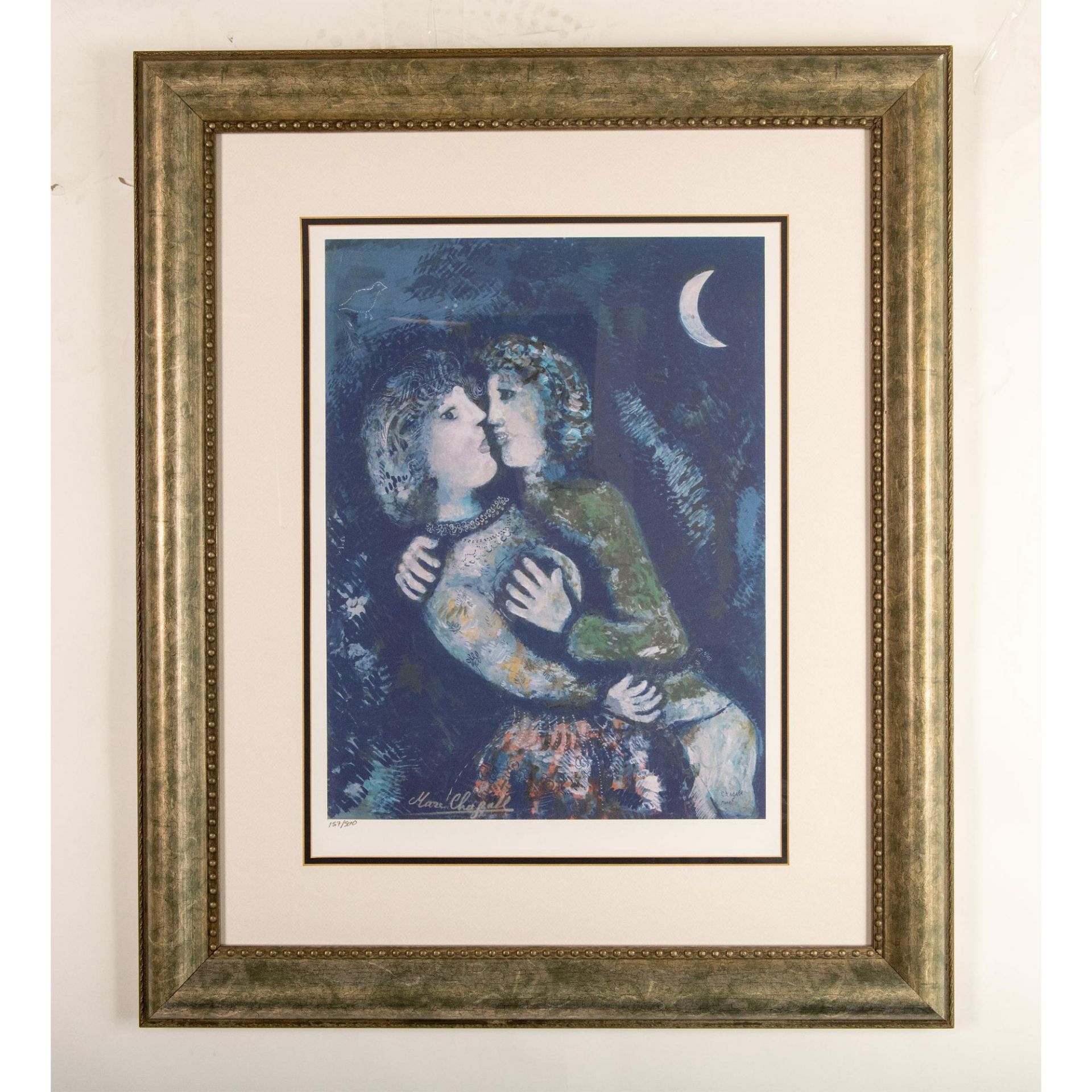 Marc Chagall, Original Color Lithograph on Paper, Signed