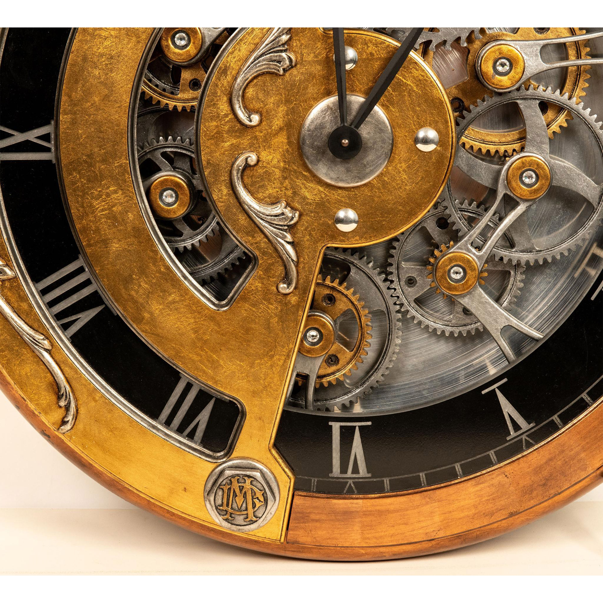 Dale Mathis, Large Original Gold & Silver Behalf Clock - Image 2 of 9