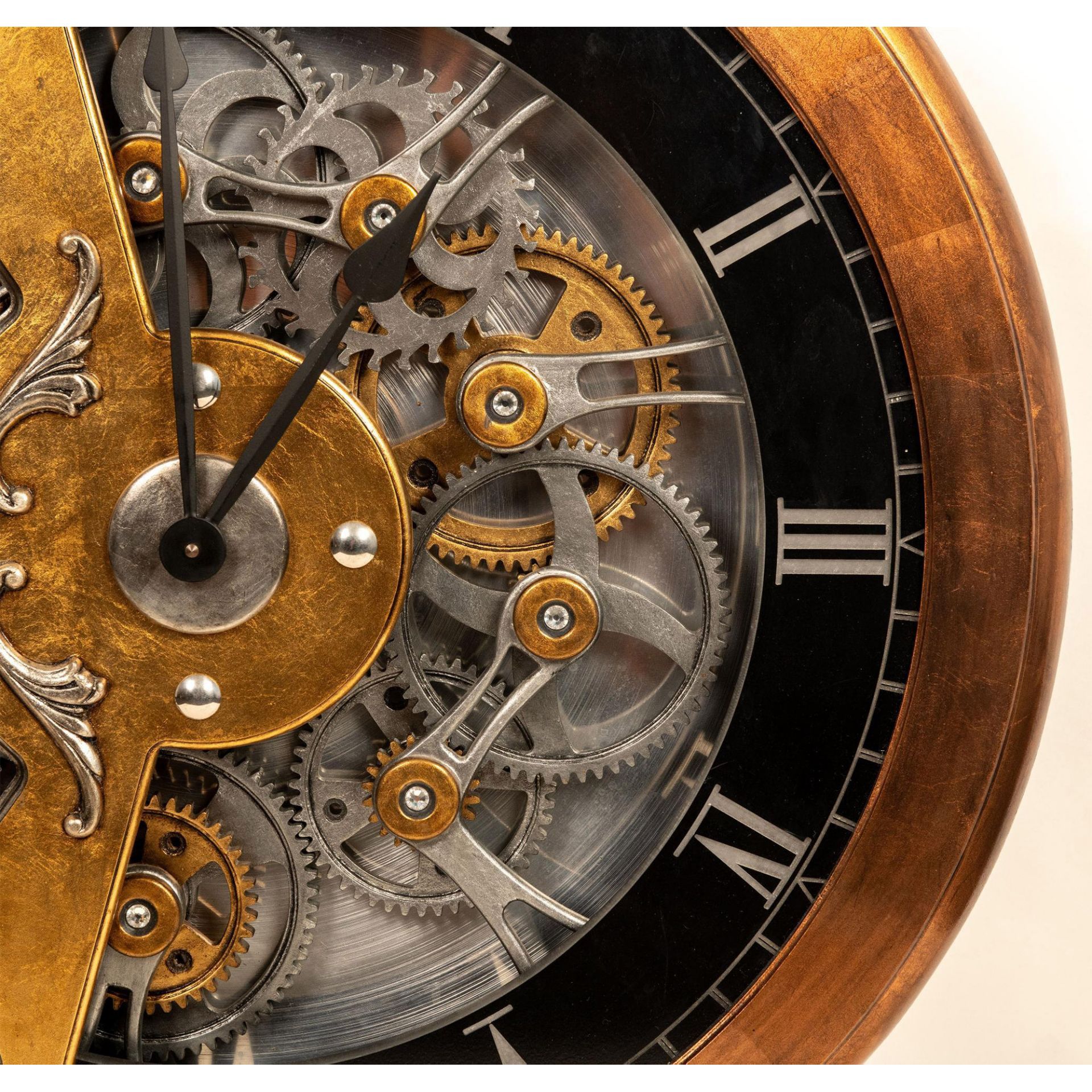 Dale Mathis, Large Original Gold & Silver Behalf Clock - Bild 3 aus 9