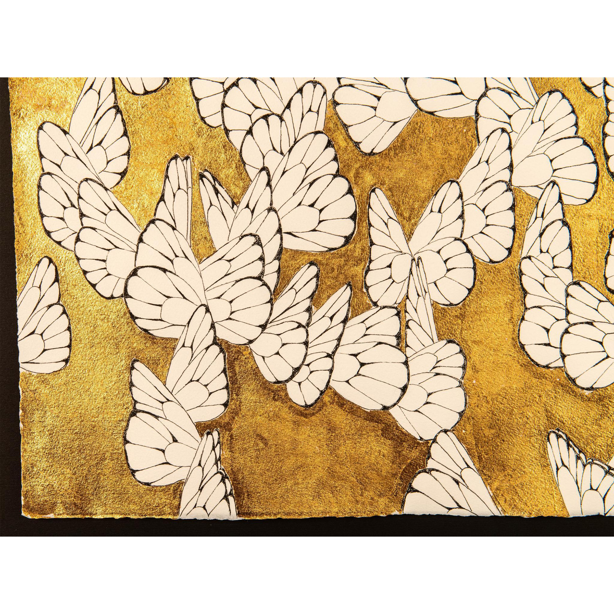 Art Nouveau Style Butterfly Design on Wove Paper, Signed - Image 4 of 5