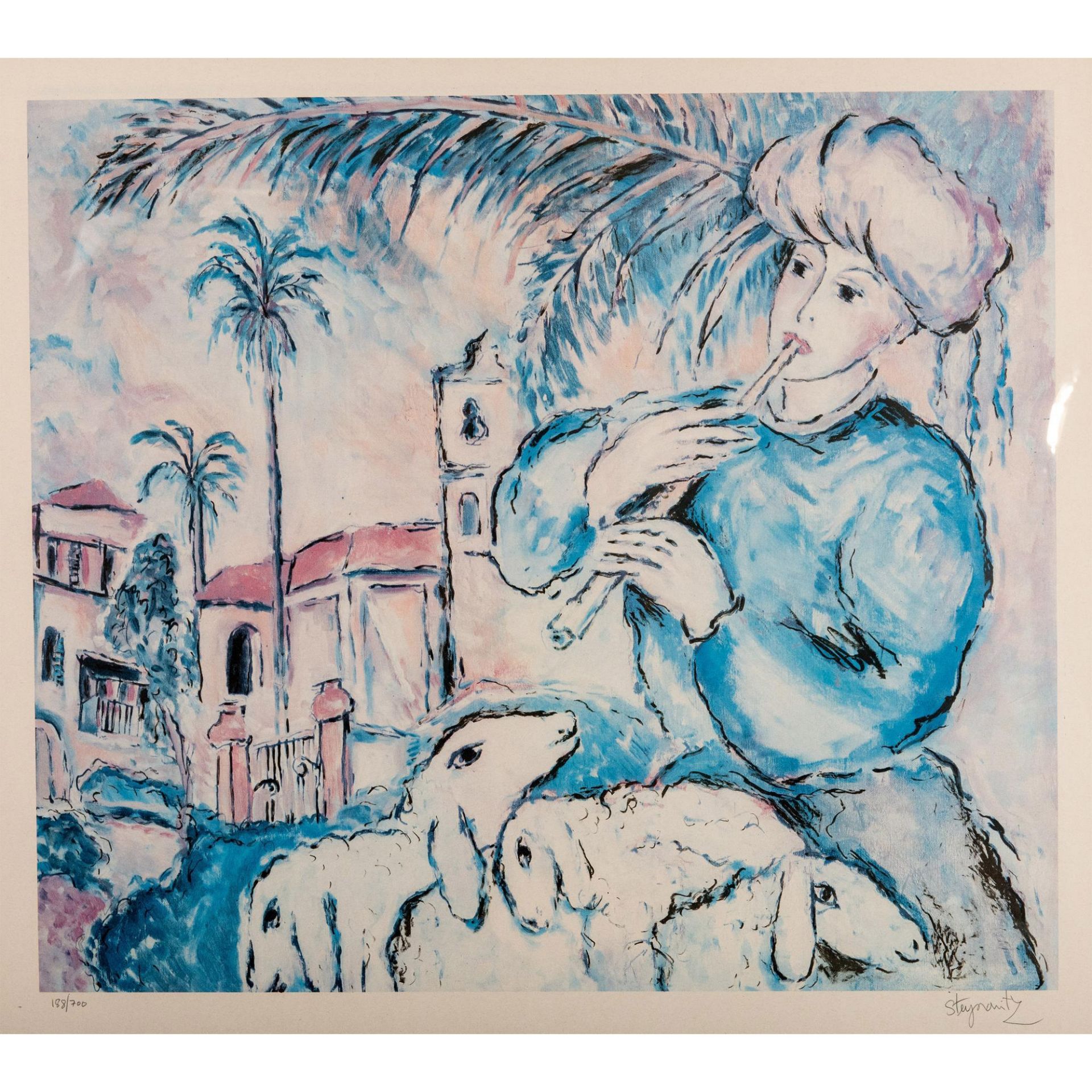 Zamy Steynovitz, Color Lithograph on Wove Paper, Signed - Bild 3 aus 6