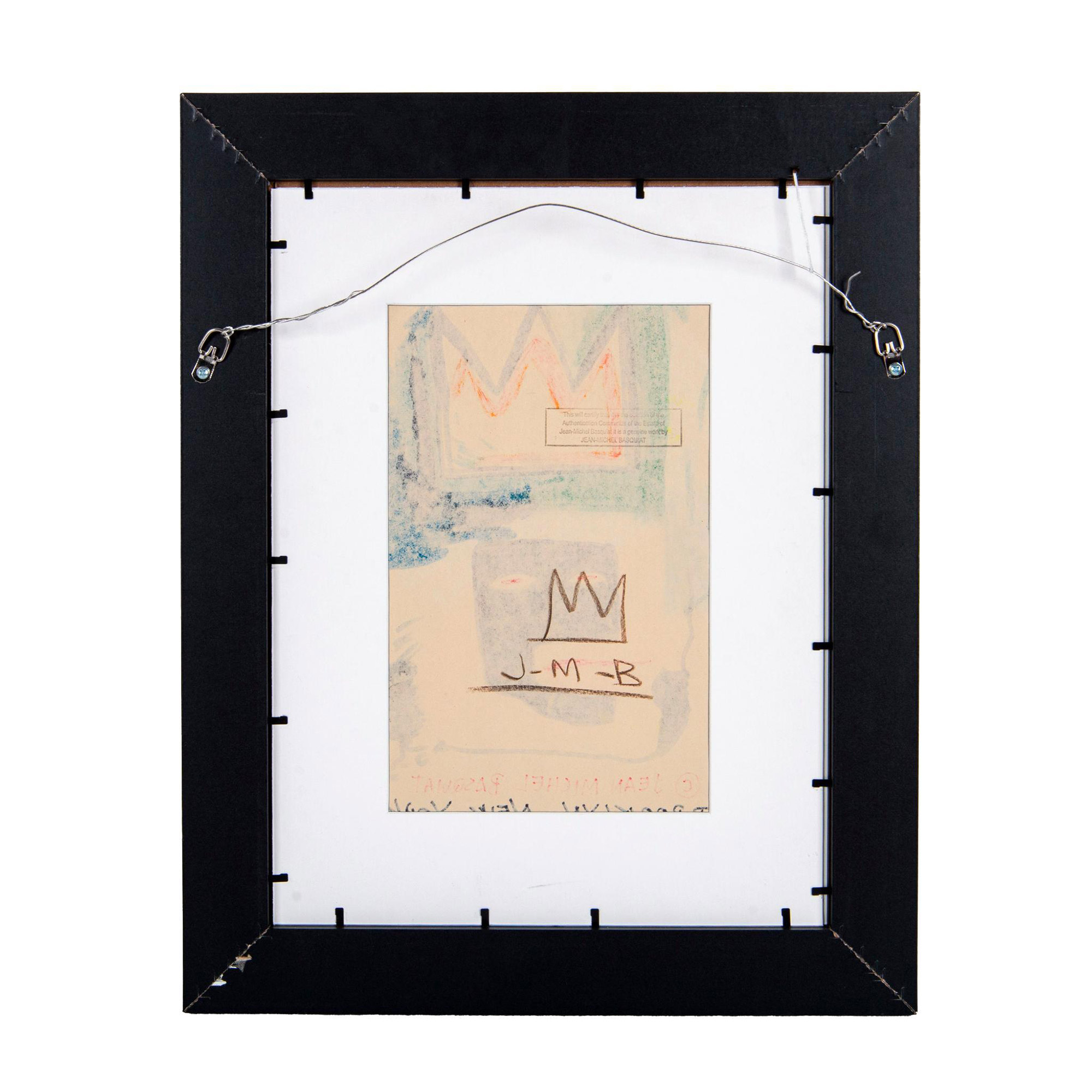 Jean-Michel Basquiat (Attr.) Color Drawing on Paper, Signed - Image 4 of 5