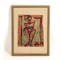 Alexander Gore, Original Oil & Wax Crayons on Paper, Signed