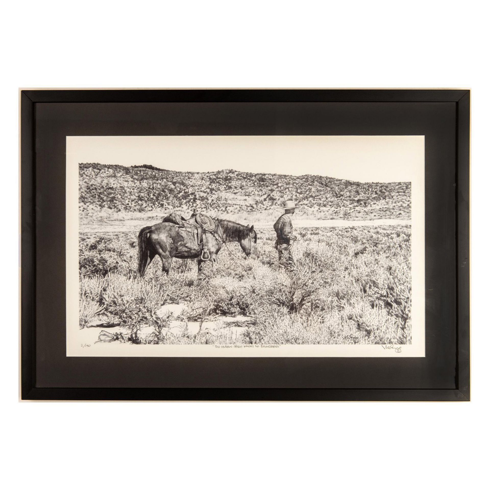 Joe Milazzo, Original Western Art Lithograph on Paper Signed