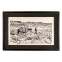 Joe Milazzo, Original Western Art Lithograph on Paper Signed