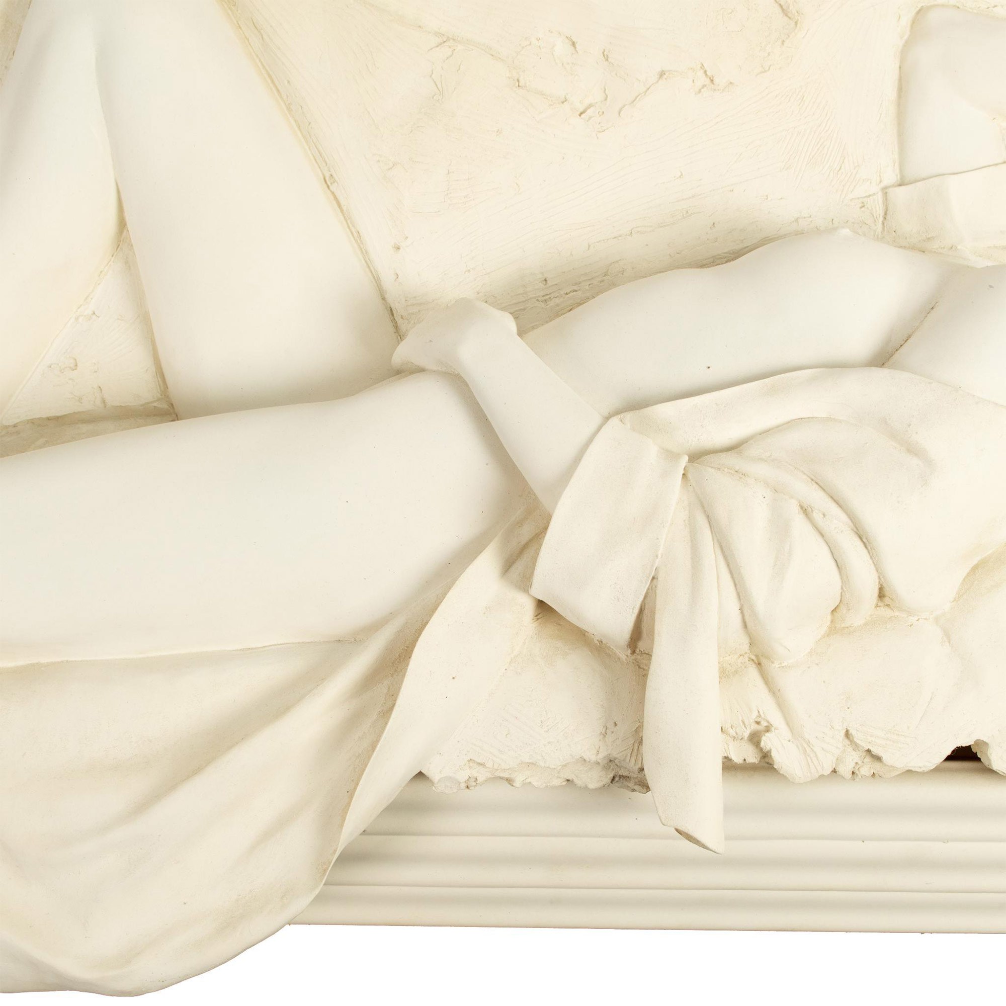Bill Mack, High Relief White Sand, Reclining Nude, Signed - Image 3 of 6
