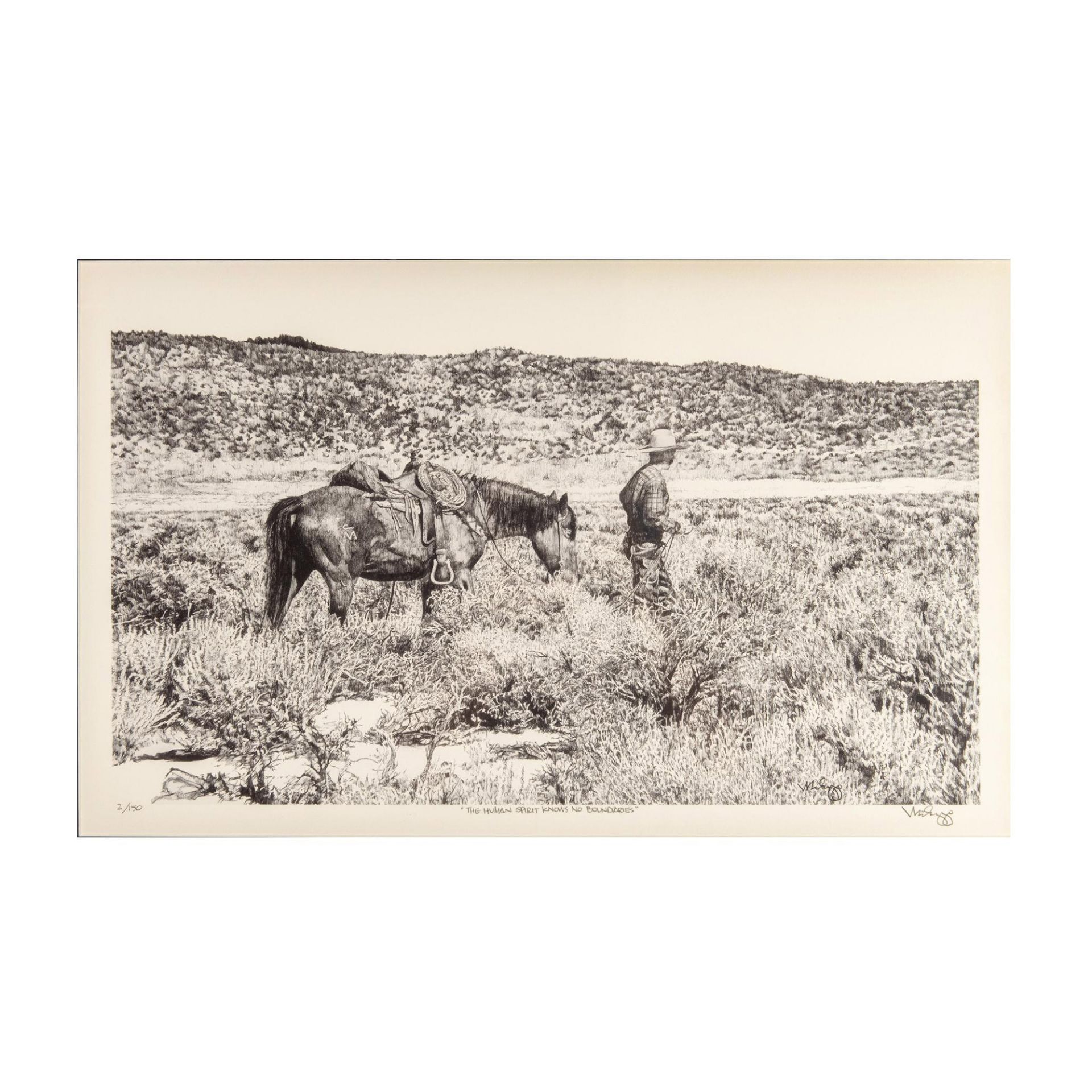 Joe Milazzo, Original Western Art Lithograph on Paper Signed - Bild 2 aus 6