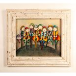 Joyce Roybal, Original Acrylic on Canvas, Riders, Signed