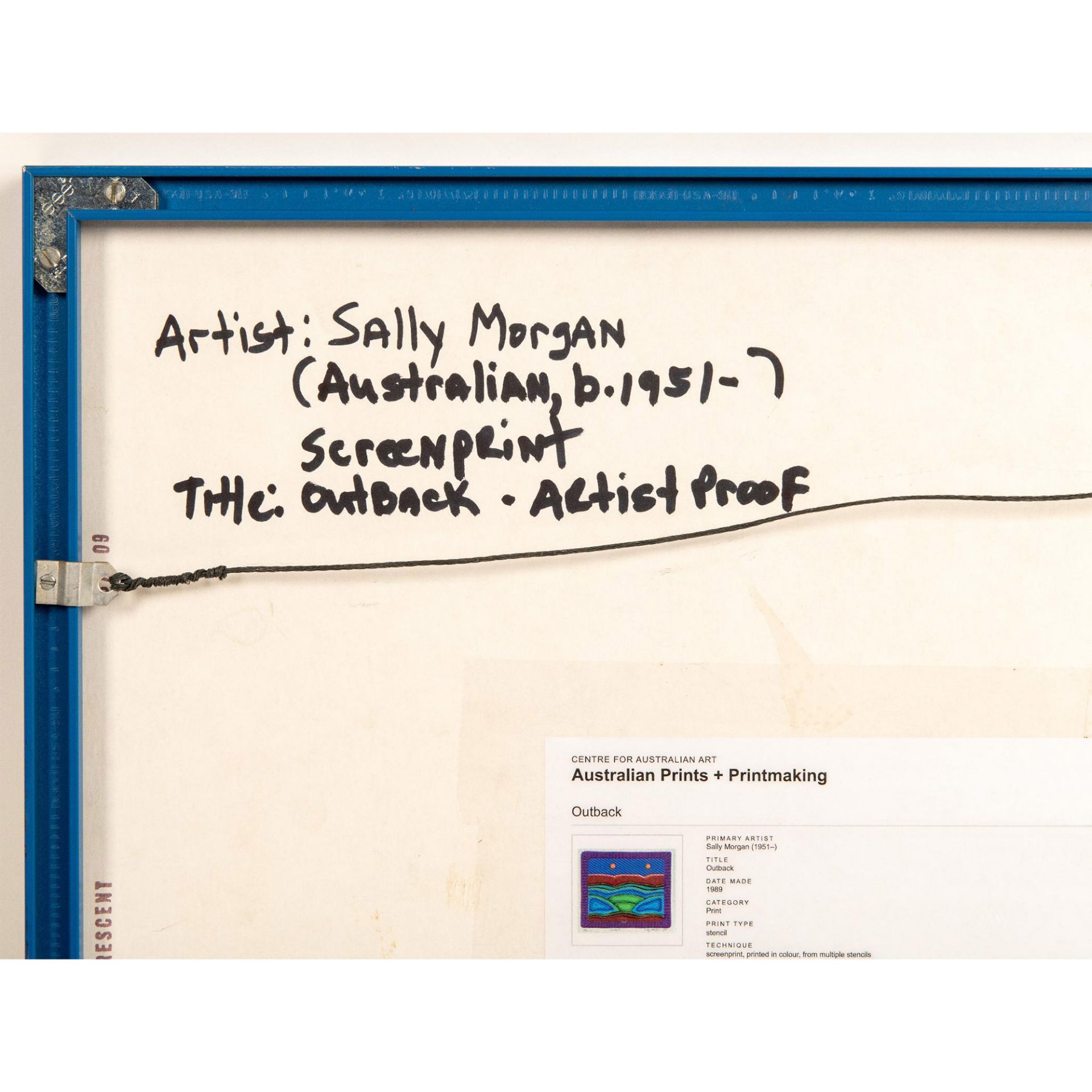 Sally Morgan, Original Screenprint on Paper, Outback, Signed - Bild 6 aus 7