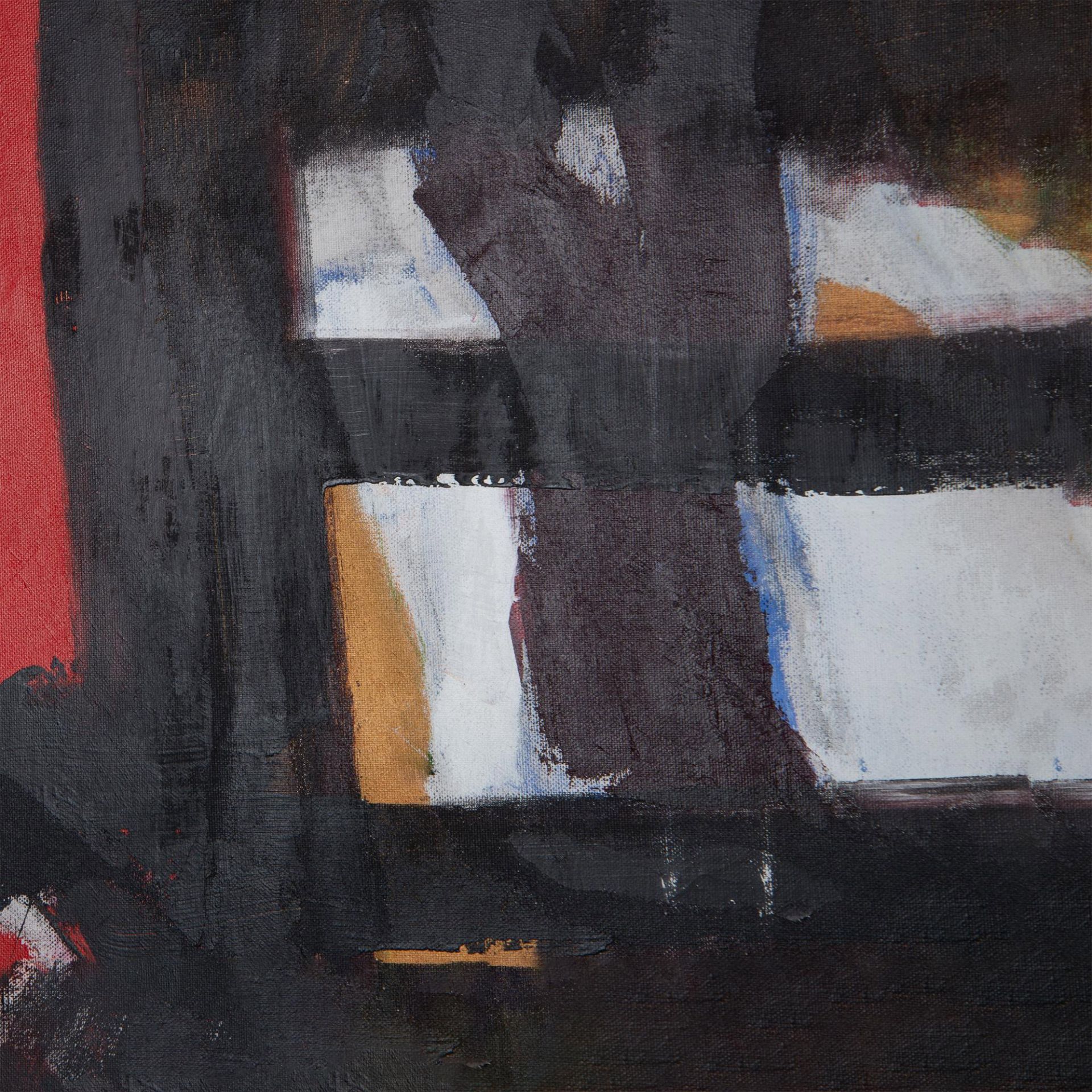 Robert Motherwell Manner Original Abstract Expressionist Oil on Canvas, Signed - Bild 4 aus 5