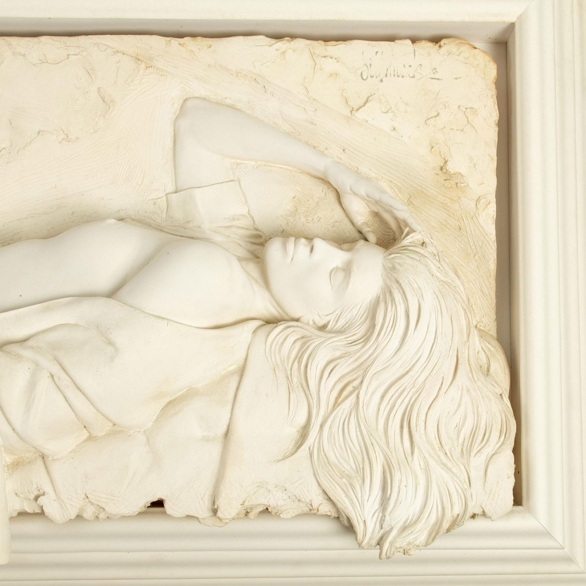 Bill Mack, High Relief White Sand, Reclining Nude, Signed - Bild 2 aus 6