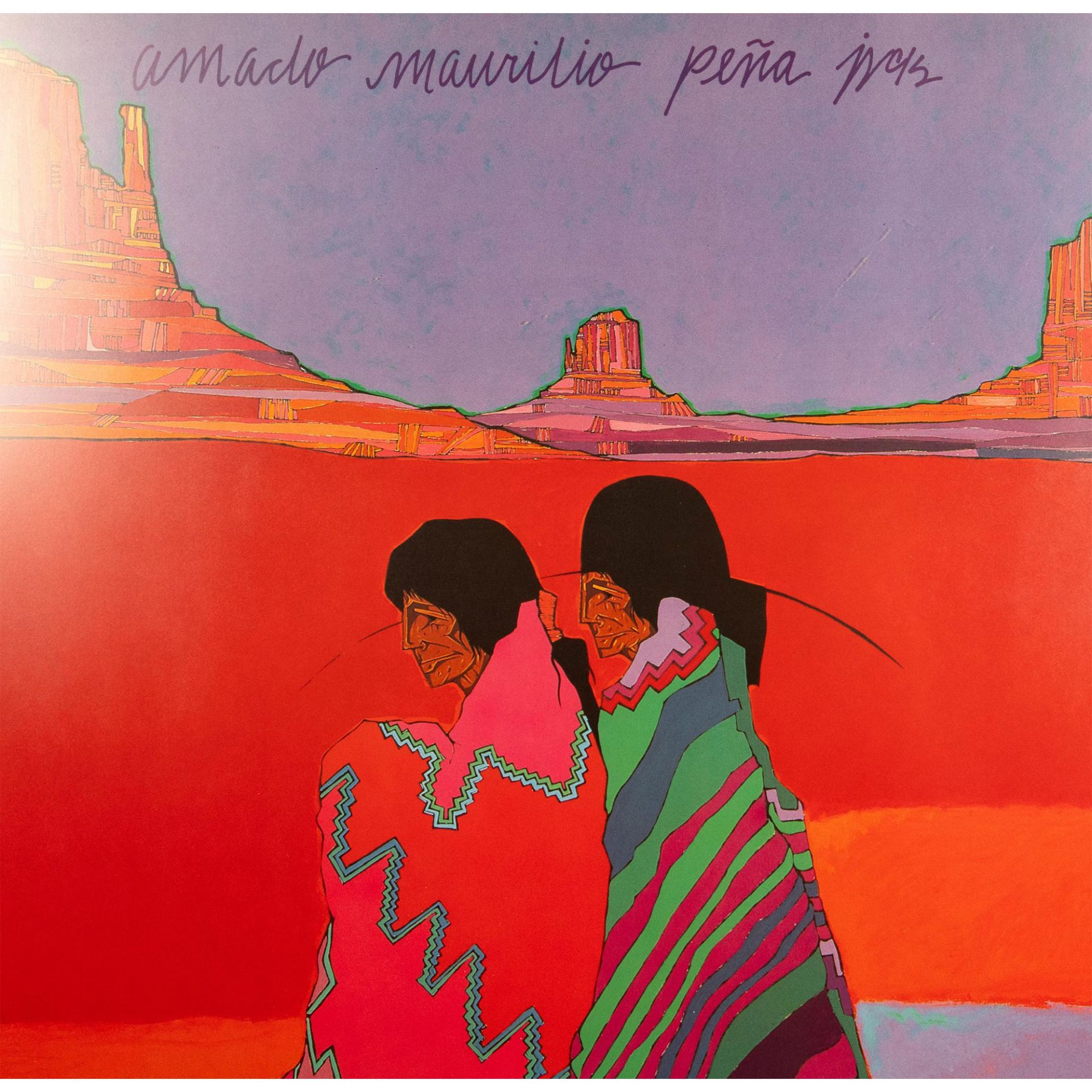Maurilio Pena Jr., Color Print on Paper, Native Americans - Image 4 of 6