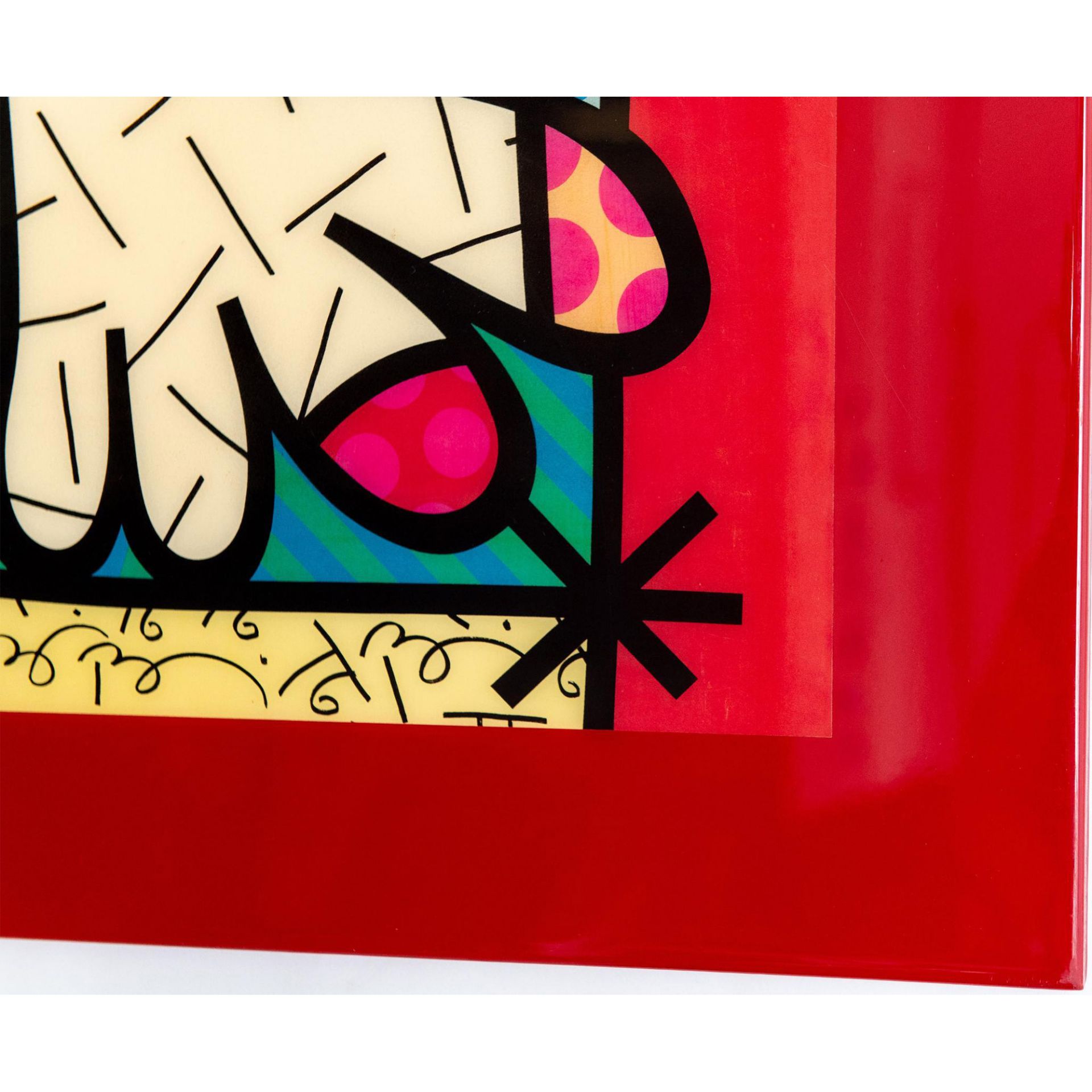 Romero Britto, Neo-Pop Acrylic Wall Sculpture, Signed - Bild 4 aus 6