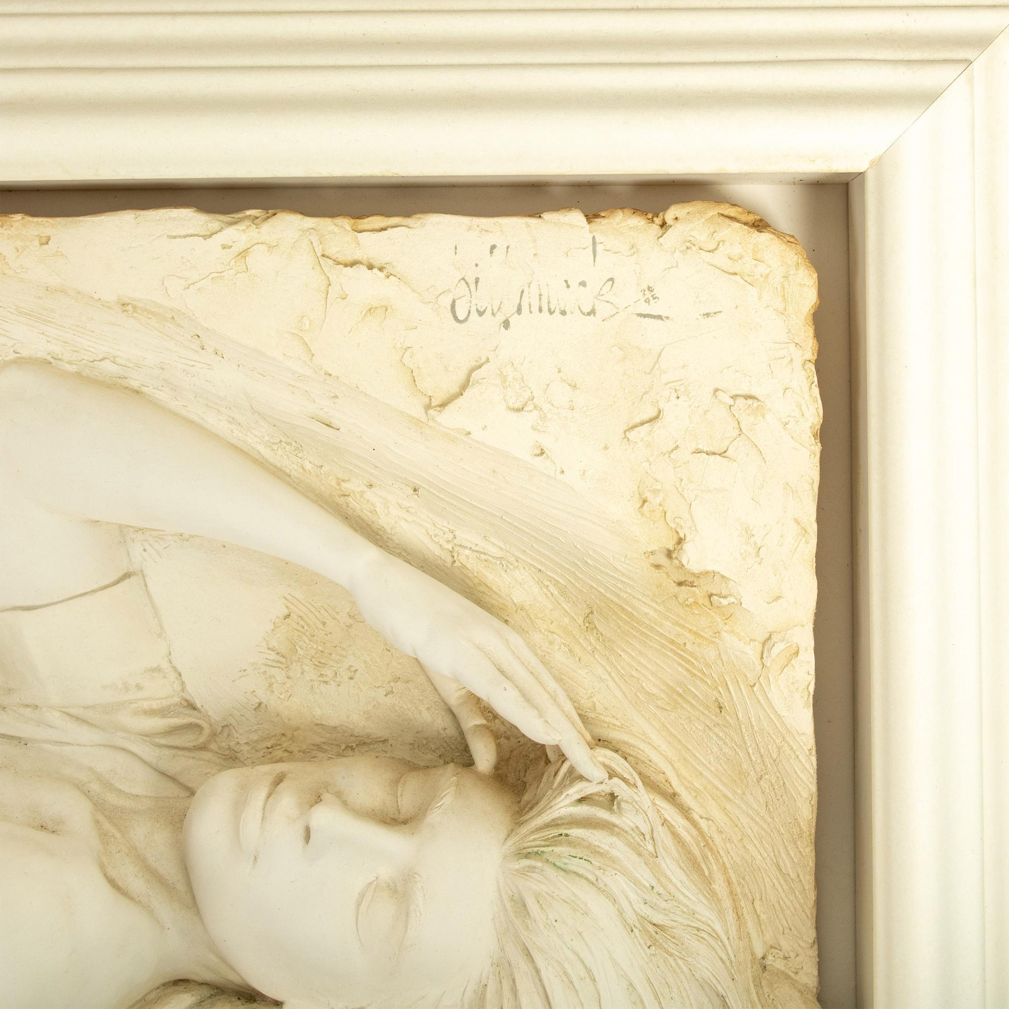 Bill Mack, High Relief White Sand, Reclining Nude, Signed - Image 6 of 6