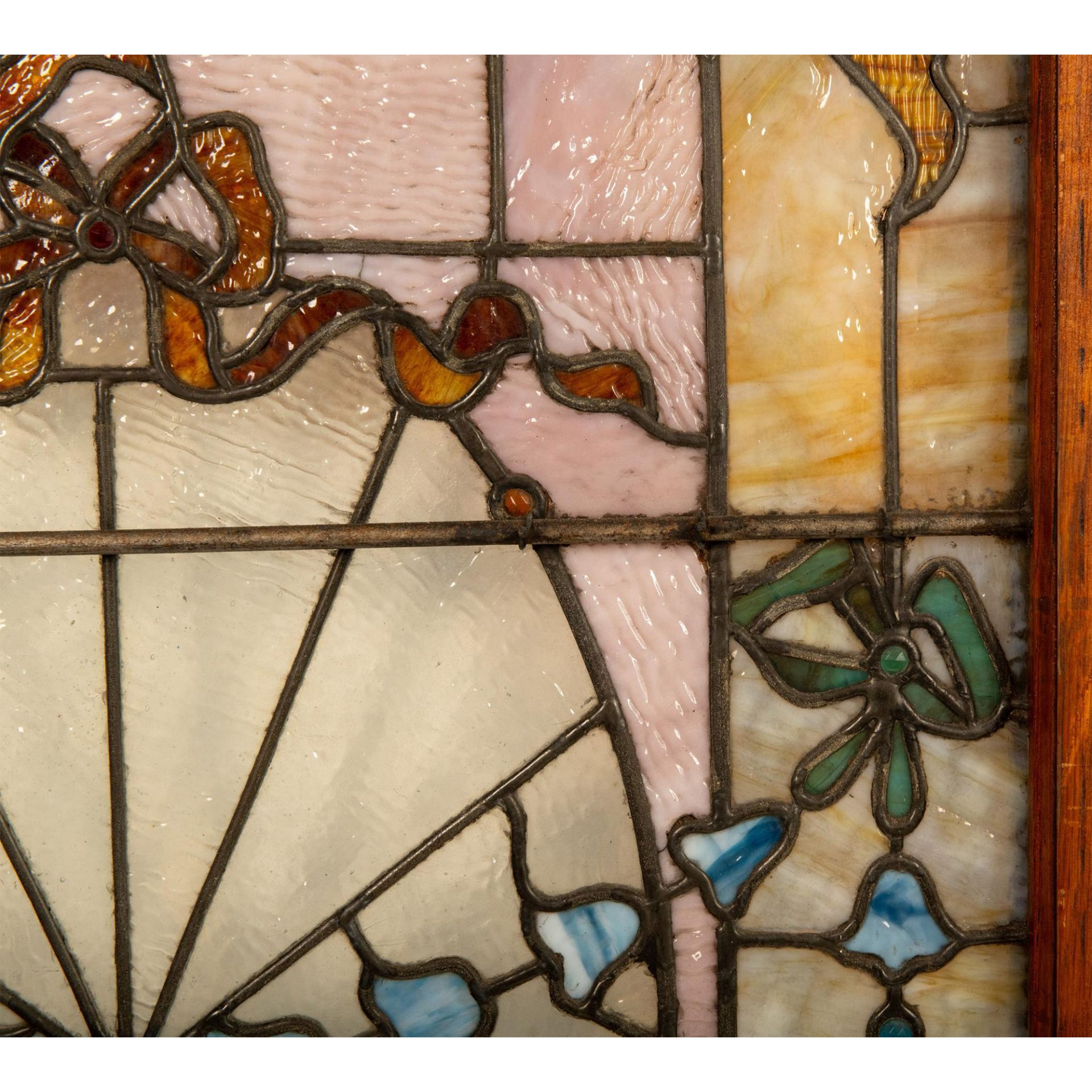 Antique Original Victorian Stained Glass Window Panel - Bild 3 aus 6
