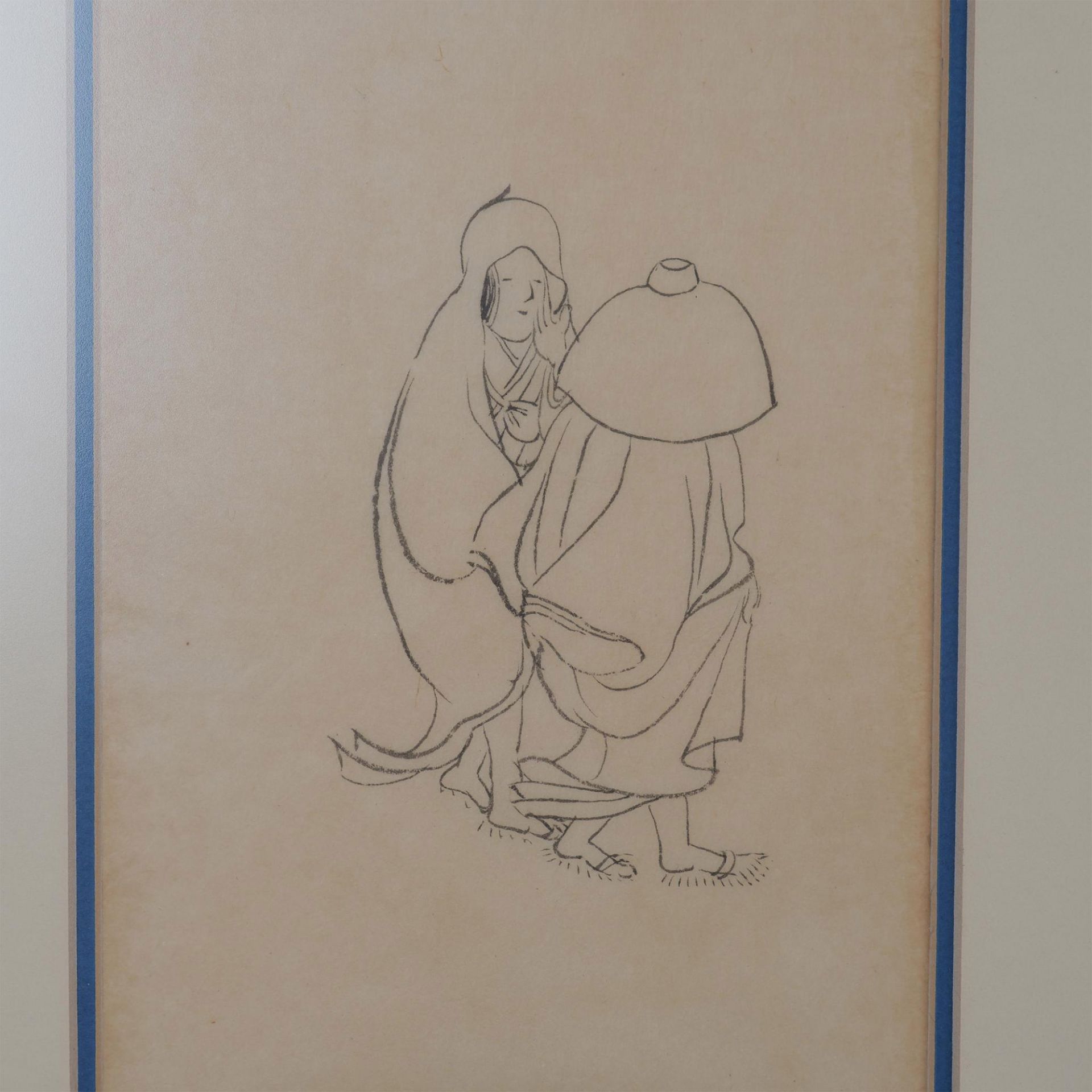 Set of 2 Original Graphite Japanese Drawings on Paper - Bild 3 aus 10