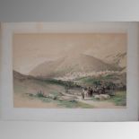 David Roberts, Antique Hand-Colored Lithograph on Paper