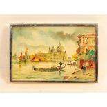 Original Oil on Canvas, Picturesque Venice Canal View Signed