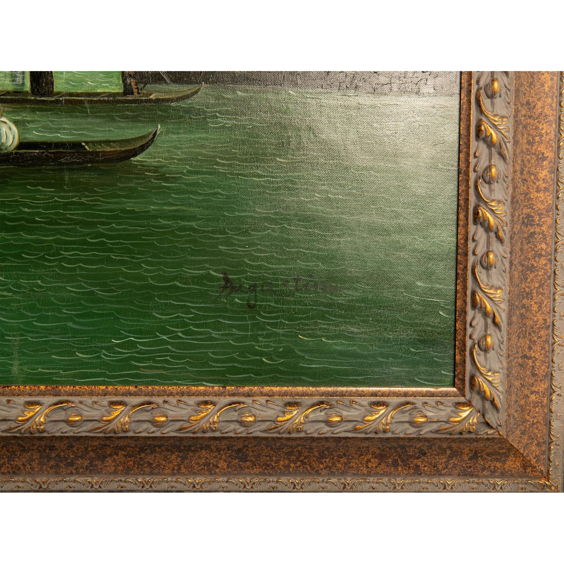 Augustine, Original Oil on Canvas, Grand Canal, Signed - Bild 3 aus 5