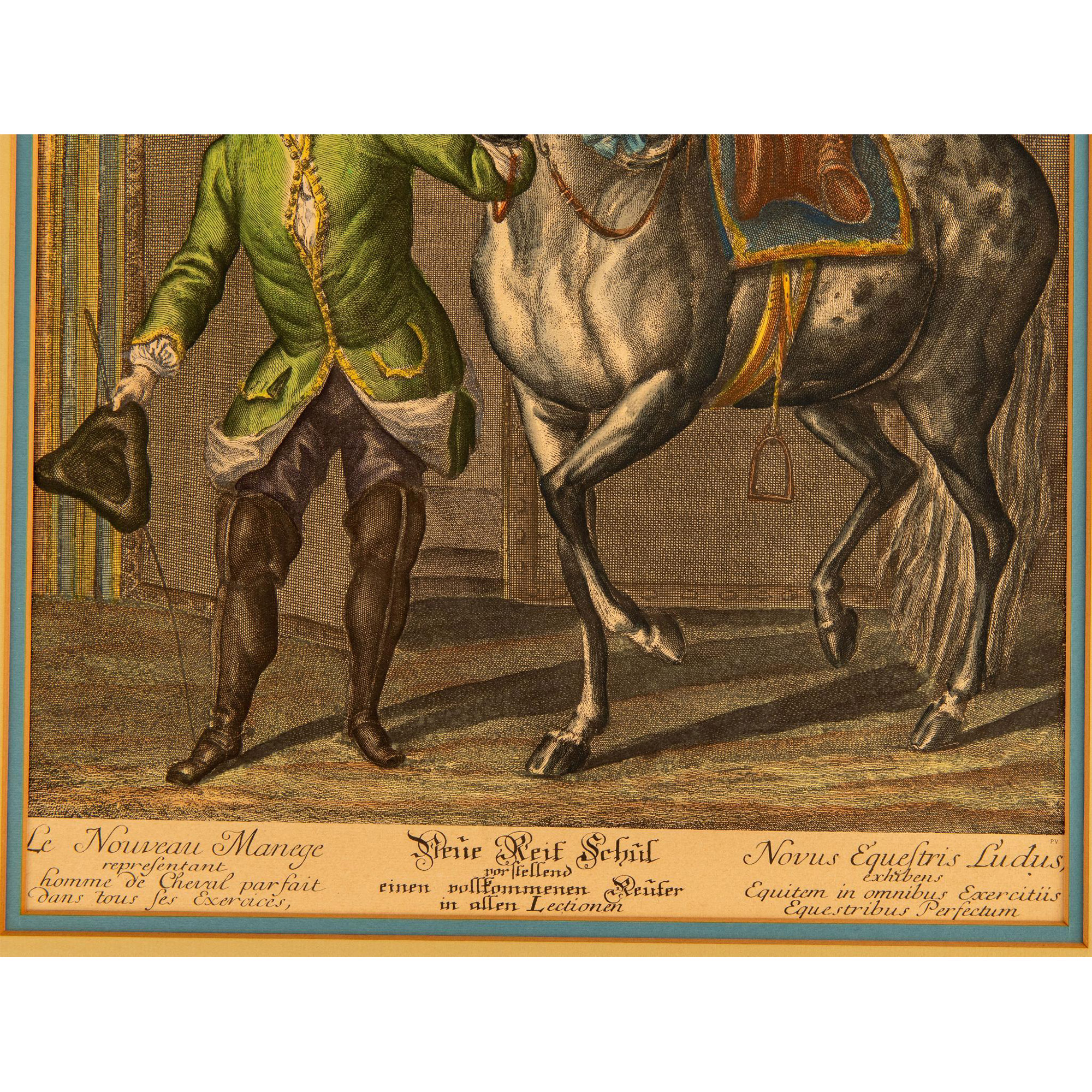 J.E. Ridinger, 18th Century Hand-Colored Etching on Paper - Image 3 of 4