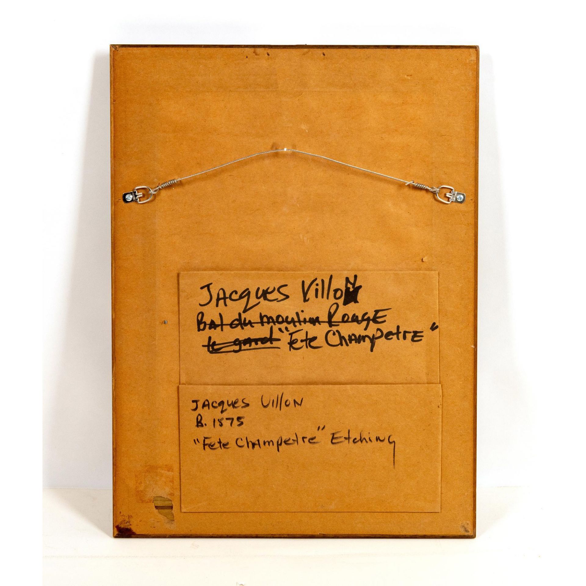 Jacques Villon, Original Etching on Paper, Fete Champetre - Bild 3 aus 4