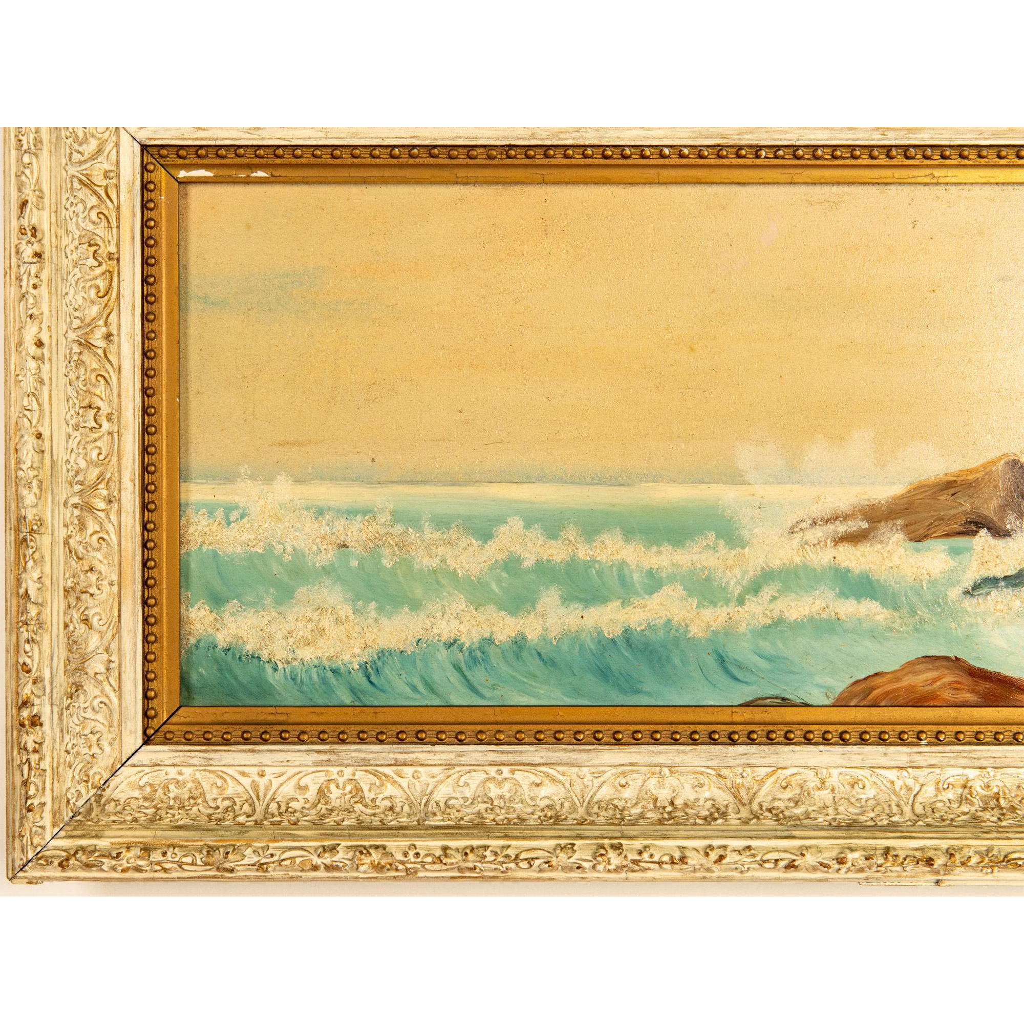 Original Panoramic Size Oil on Board, Pacific Ocean Seascape - Image 5 of 6