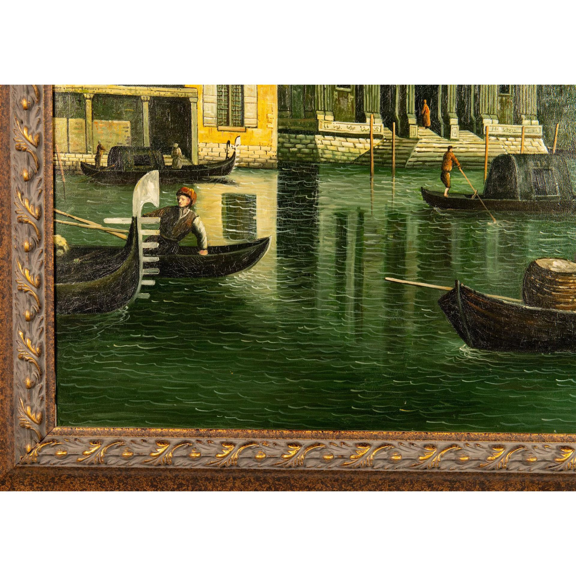 Augustine, Original Oil on Canvas, Grand Canal, Signed - Image 4 of 5