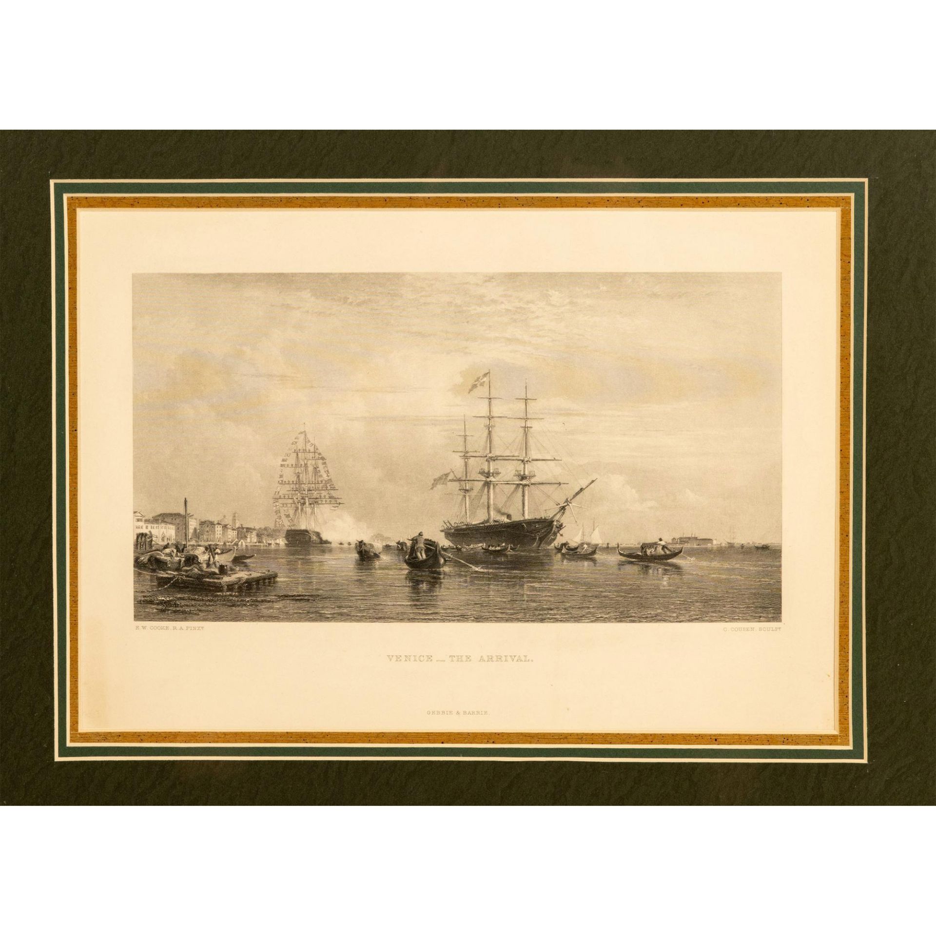 Charles Cousen, Antique Original Engraving on Paper, Venice - Image 2 of 5