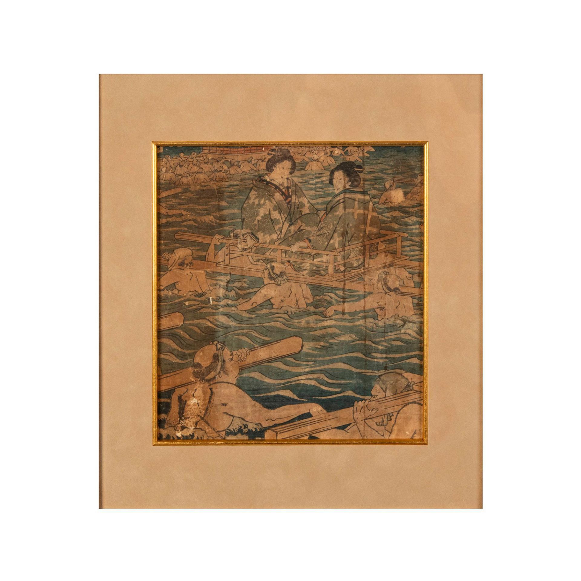 Utagawa Hiroshige, Original Ukiyo-e Color Woodcut on Paper - Image 2 of 5