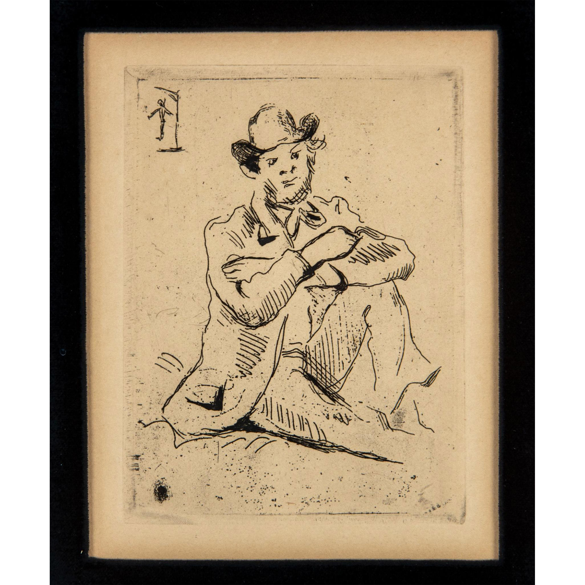 Paul Cezanne (Aft.) Drypoint Etching on Cream Paper - Image 3 of 5