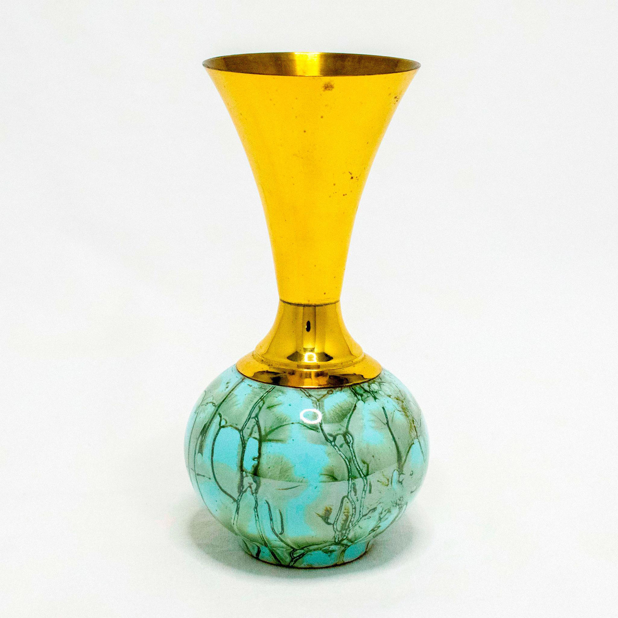 Unusual Delft Vase Mid-Century Modern Lustre Glaze - Image 2 of 5