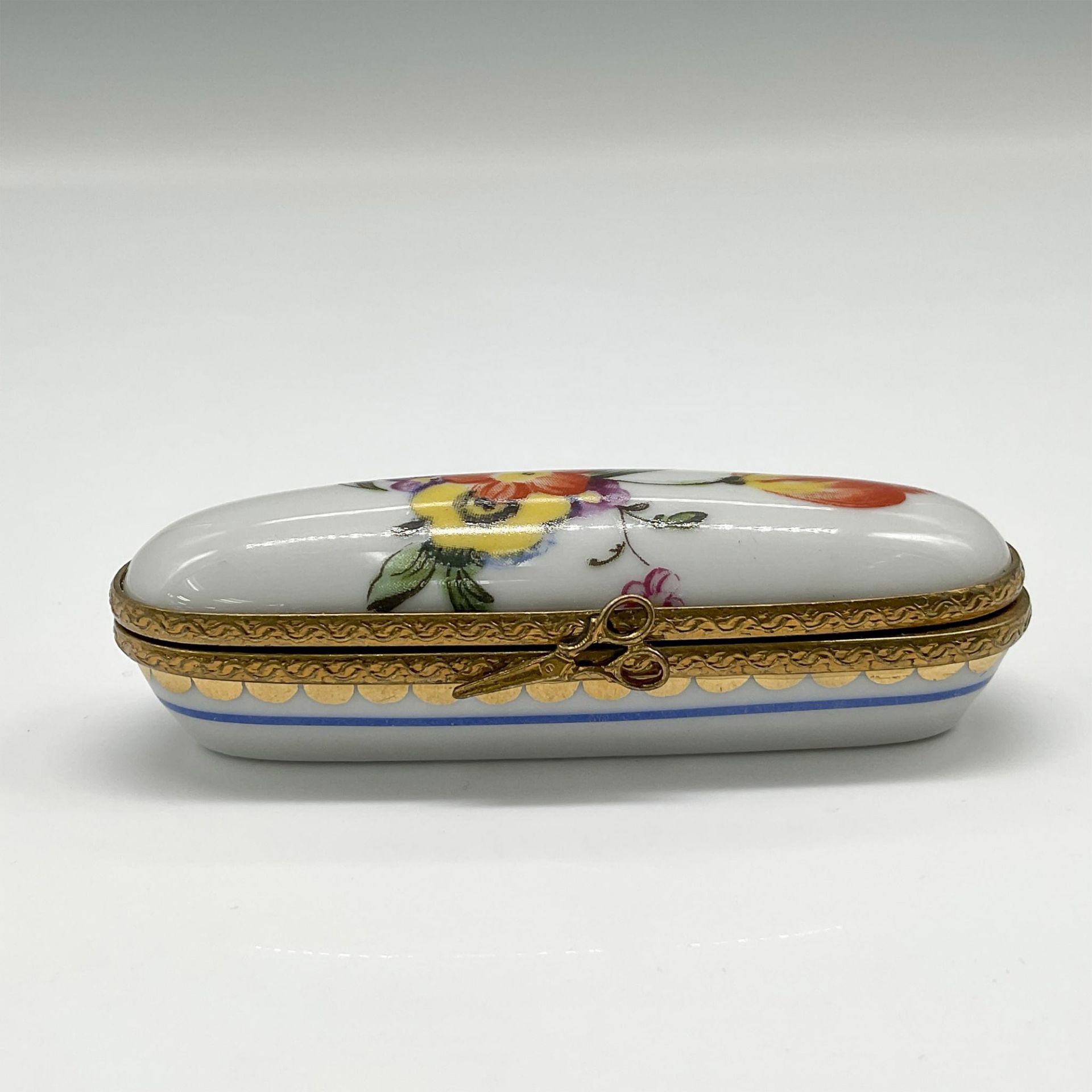 Limoges Peint Main Porcelain Sewing Kit Box - Bild 4 aus 5