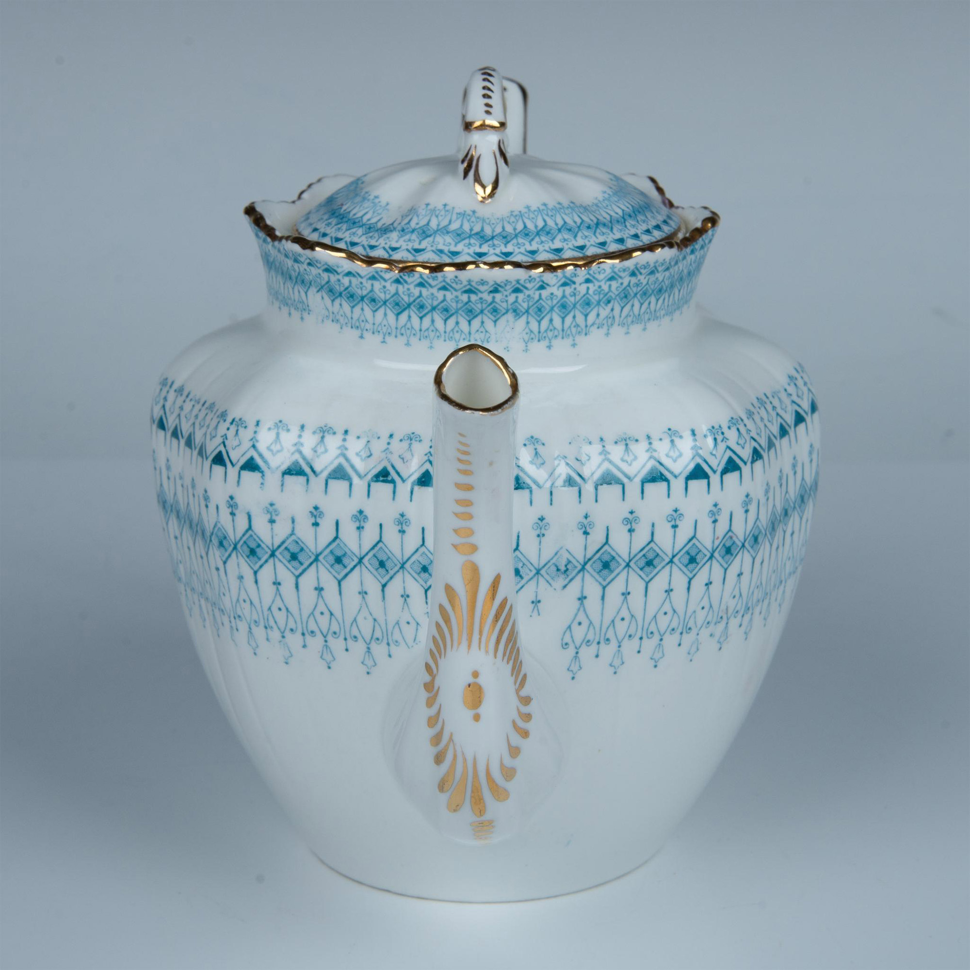 English Fine Porcelain Teapot - Image 2 of 5