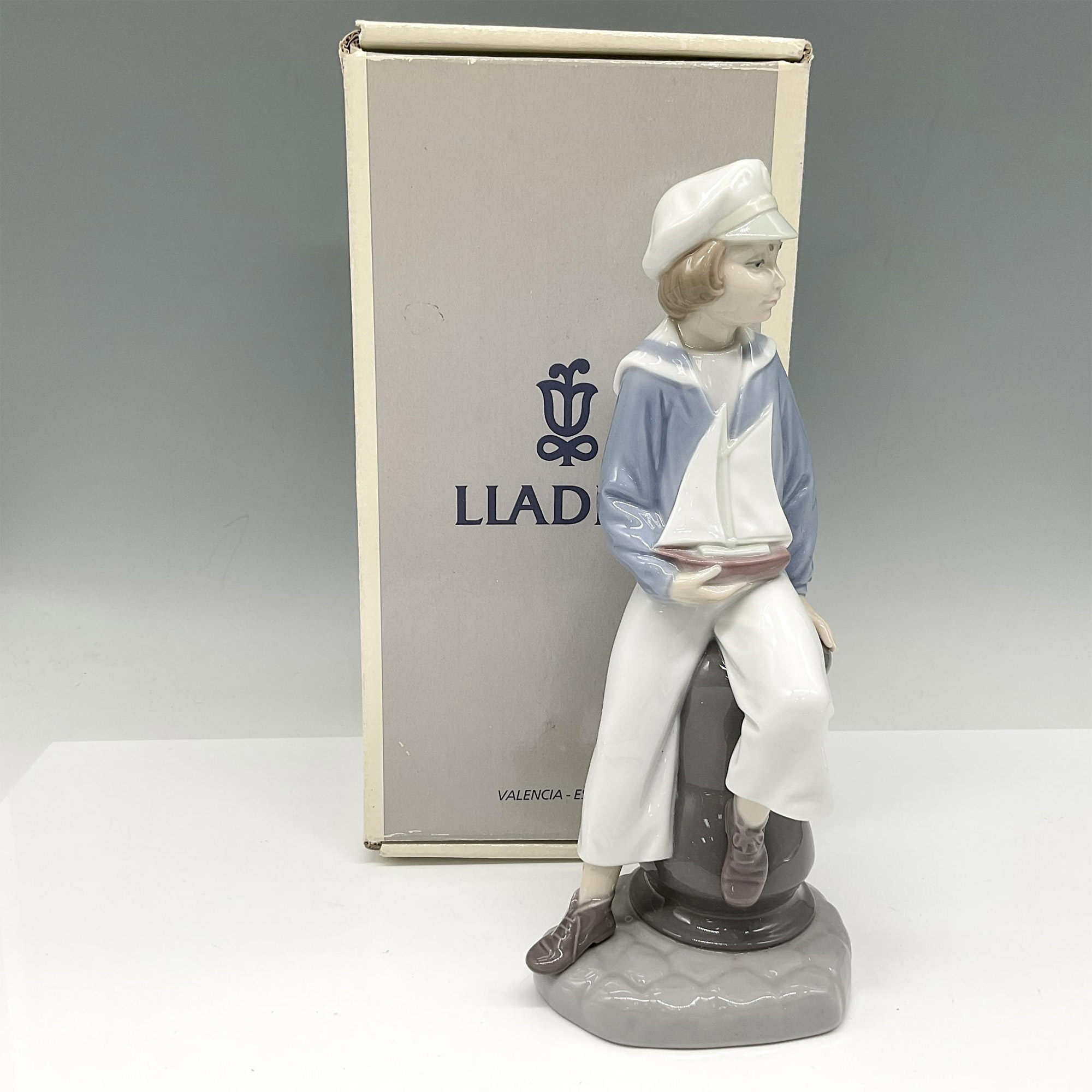 Boy with Yacht - Lladro Porcelain Figurine - Image 4 of 4