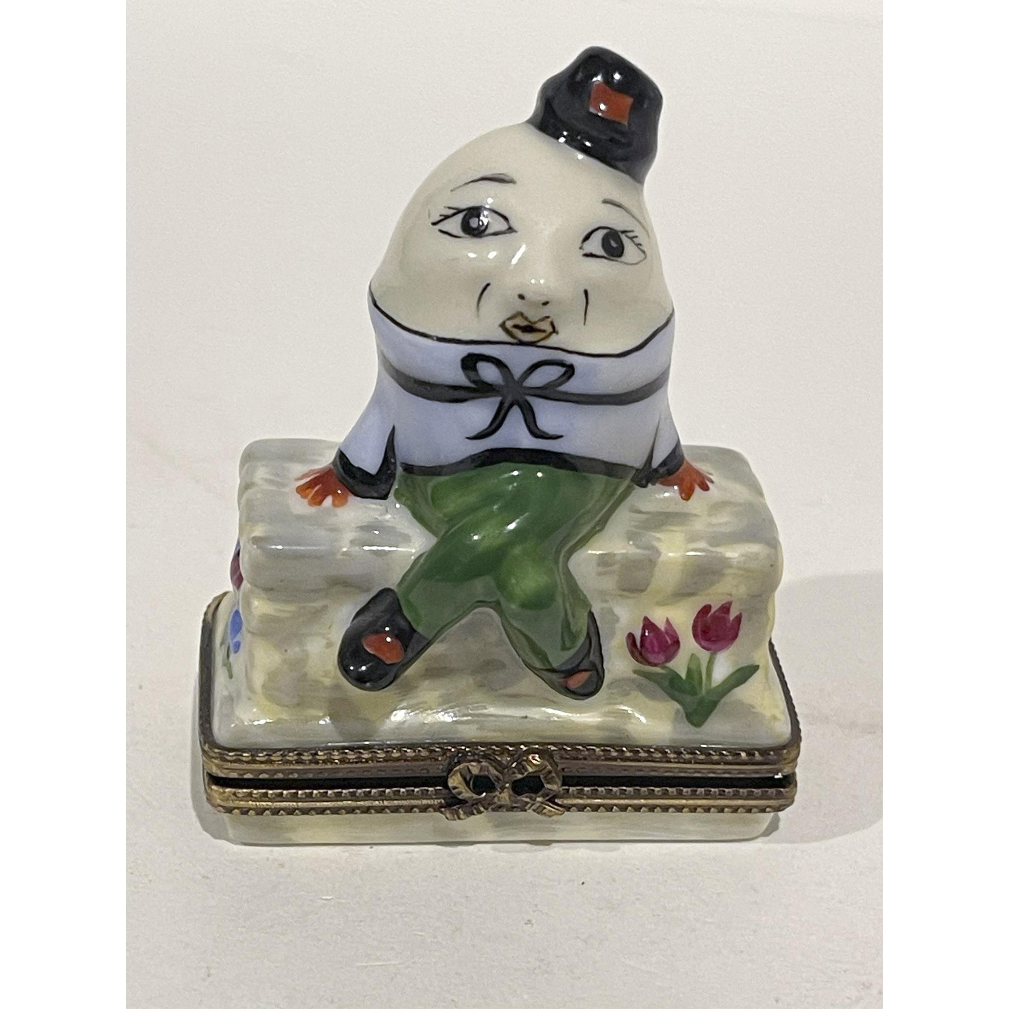 Limoges France Keepsake Box, Humpty Dumpty on Wall