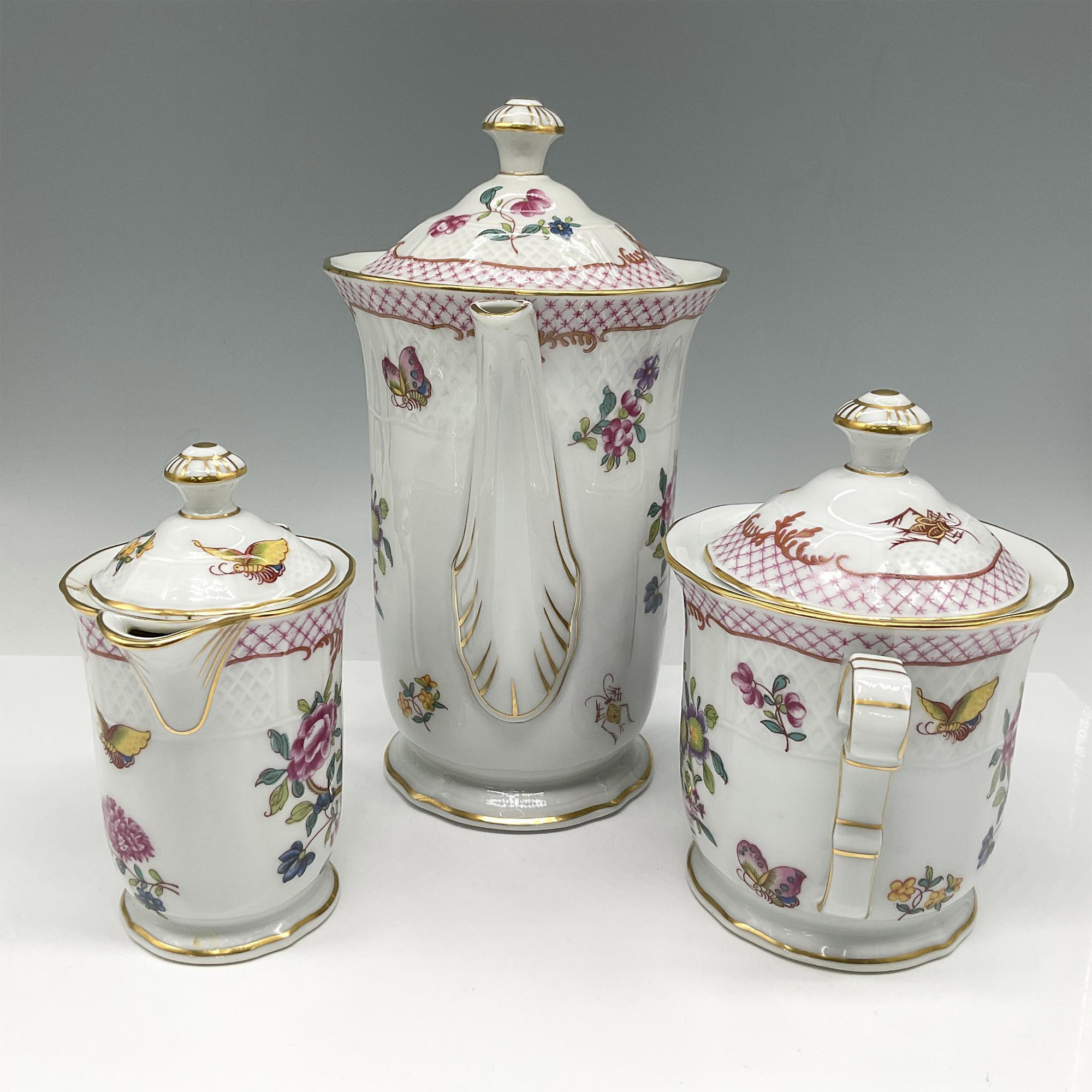 3pc B & C Limoges Porcelain Coffee Service, Compagnie - Image 2 of 5