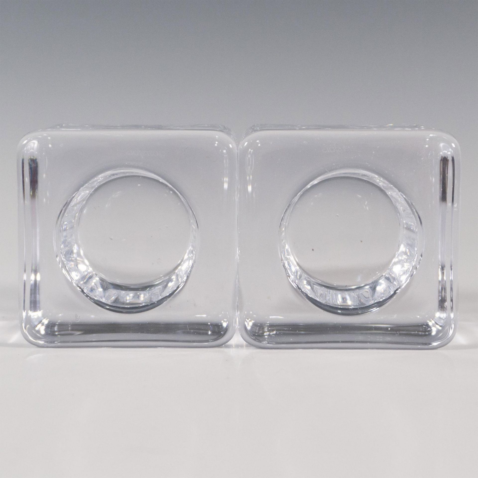 Pair of Orrefors Crystal Candleholders, Ice Cubes - Bild 5 aus 5