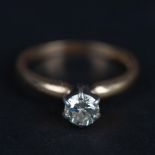 Delicate Two Tone 14K Gold Plated Diamond Ring
