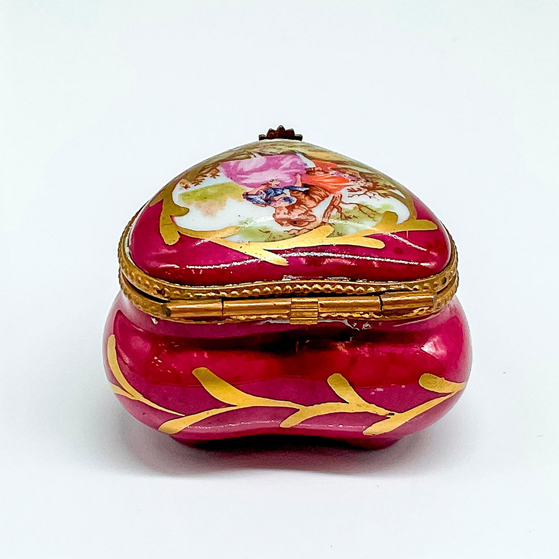 Limoges Porcelain Heart Trinket Box - Image 3 of 4