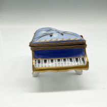 Limoges Peint Main Porcelain Grand Piano Box