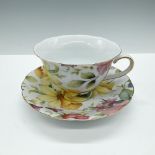 Royal Crown Porcelain Tea Cup and Saucer Set, Floral