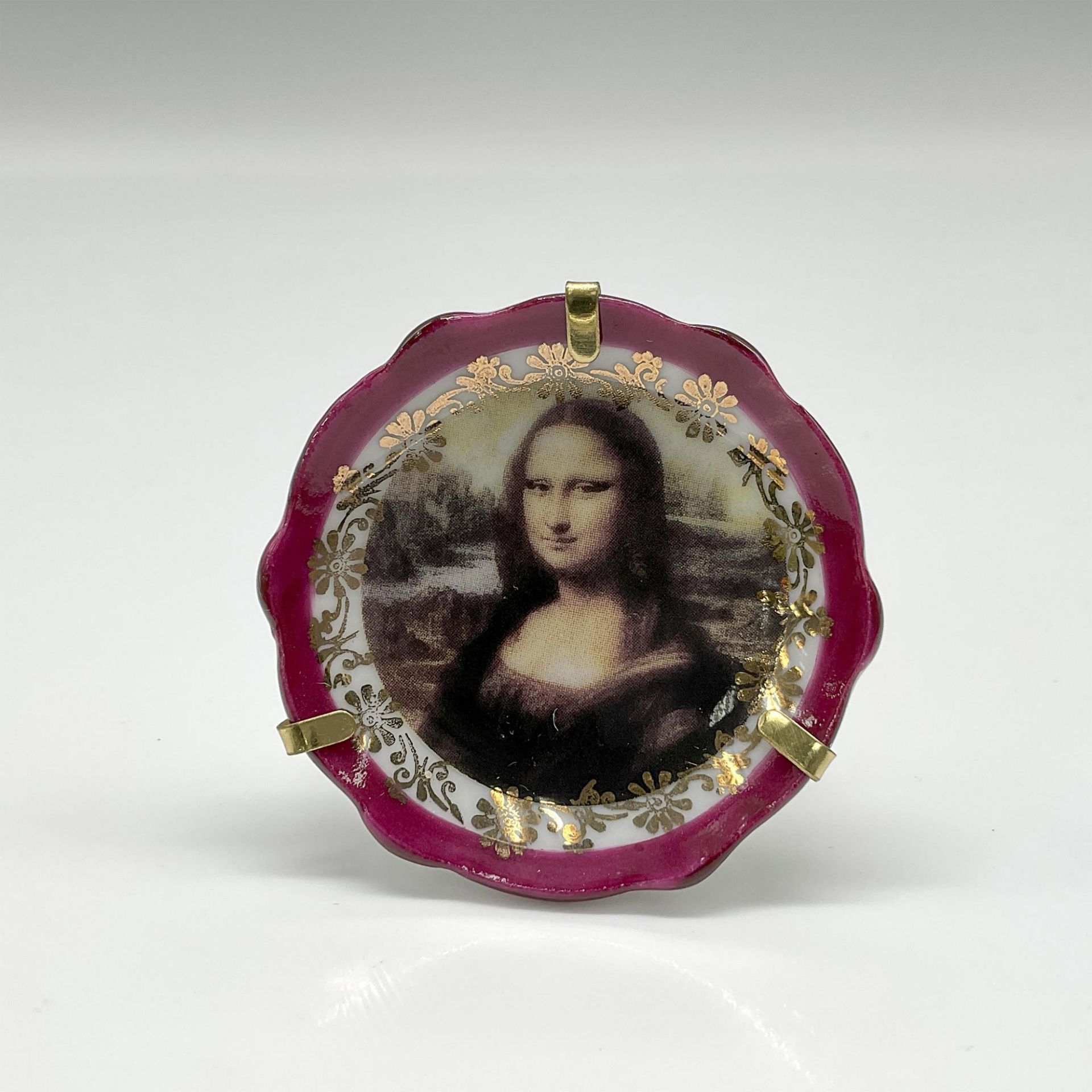 Limoges Porcelain Miniature, Mona Lisa Plate