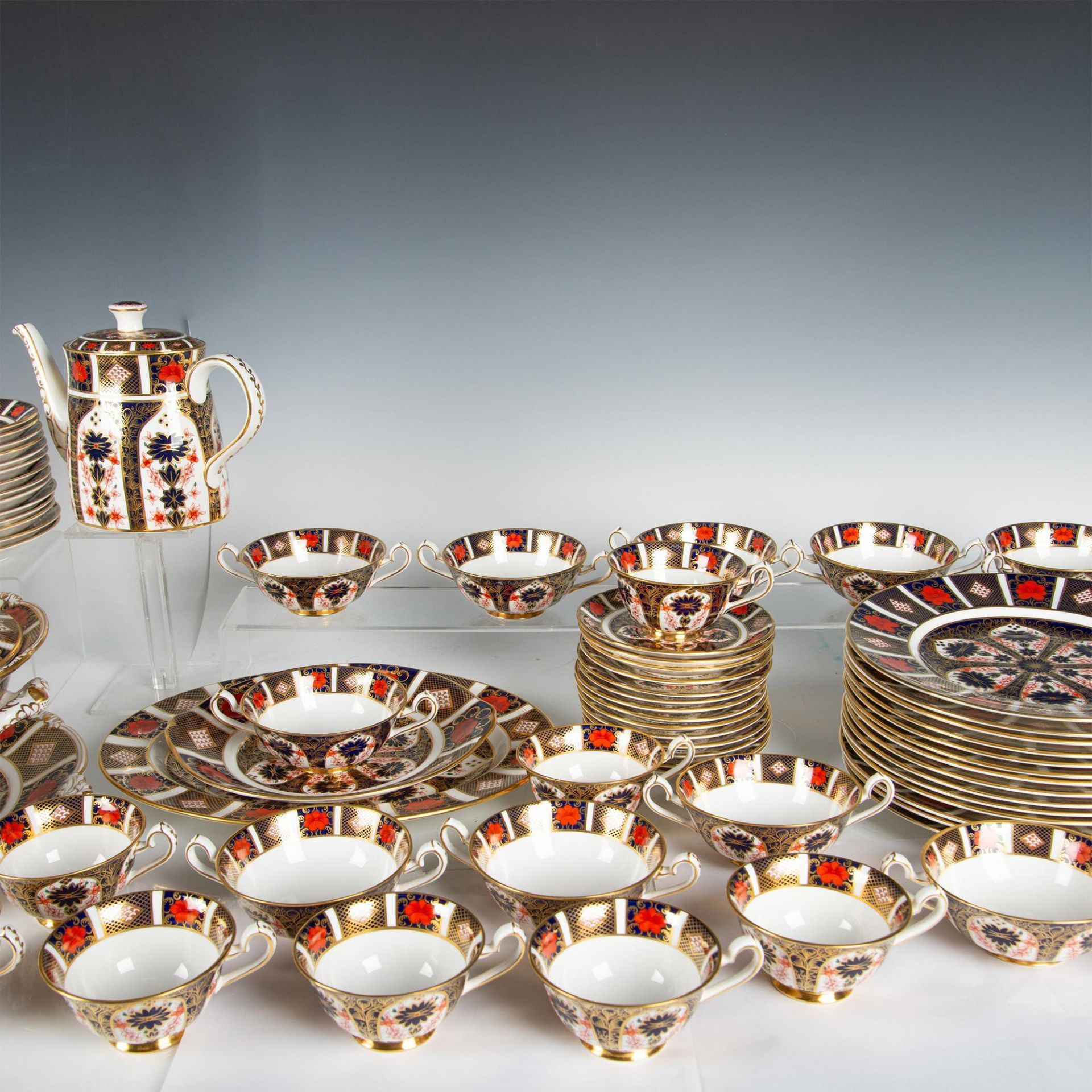 132pc Royal Crown Derby Dining Set, Old Imari - Bild 4 aus 8