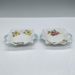 2pc Shelley Fine Bone China Nut Dishes, Begonia