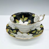 Paragon Bone China Tea Cup and Saucer, White Gardenia