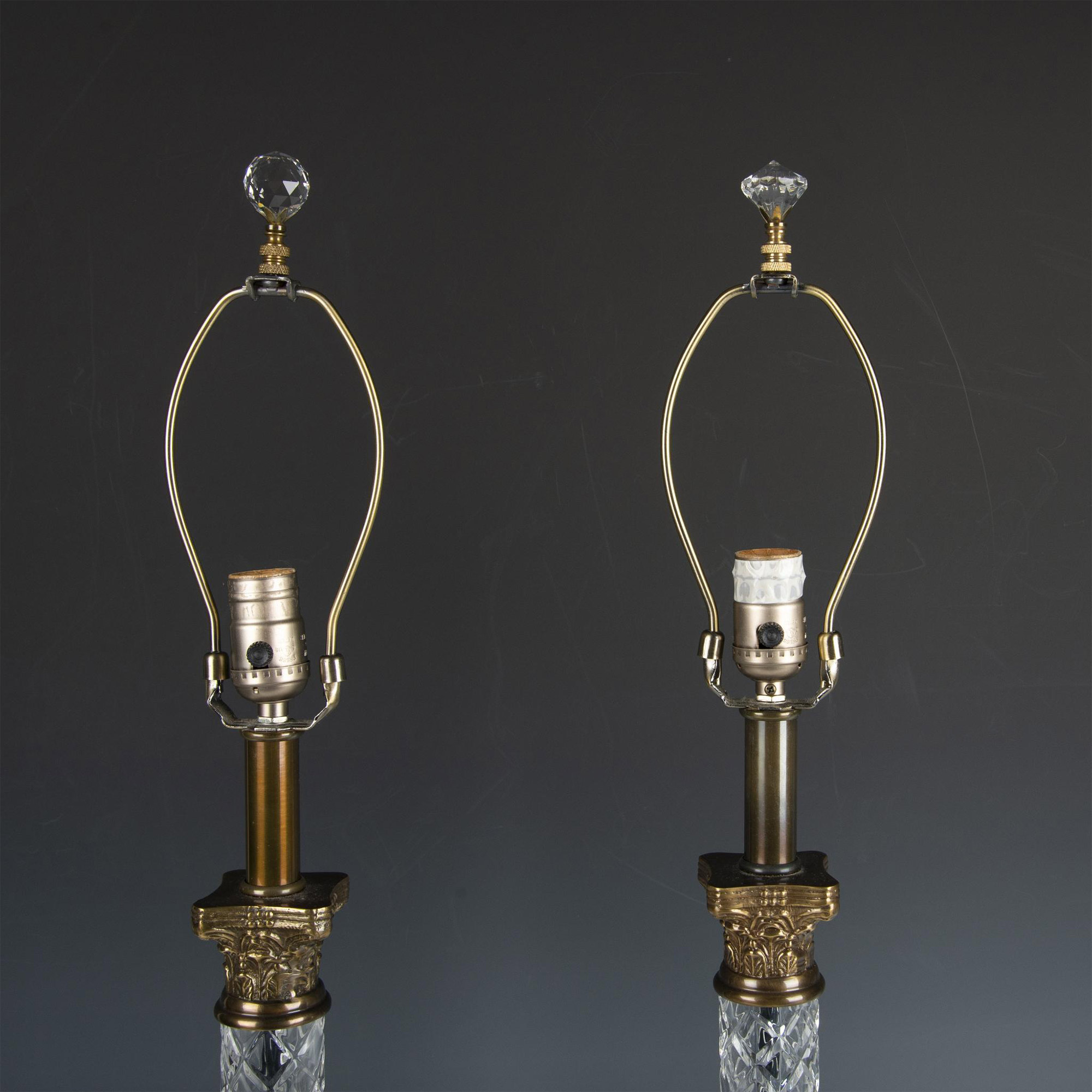 Pair of Baroque Style Cut Crystal Lamps - Image 6 of 6